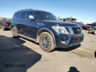 2020 Nissan Armada SL with VIN JN8AY2NCXLX518841, listed as a Copart auction lot 80346634 with 0 mi miles and Salvage Title. Bid and sale history available at carsss.com. Image 4.