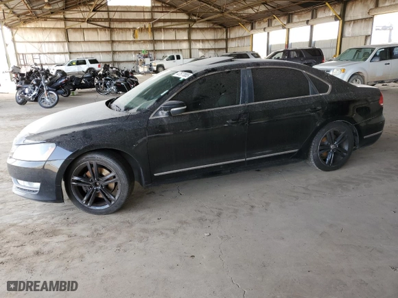 2013 Volkswagen Passat SEL Premium with VIN 1VWCM7A3XDC002360, listed as a Copart auction lot 47577885 with 198,678 mi miles and Clean Title. Bid and sale history available at carsss.com. Image 1.