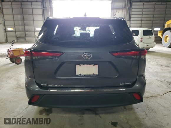2023 Toyota Highlander L with VIN 5TDKDRBH9PS034482, listed as a Copart auction lot 57347815 with 26,150 mi miles and Salvage title. Bid and sale history available at DreamBid. Image 6.