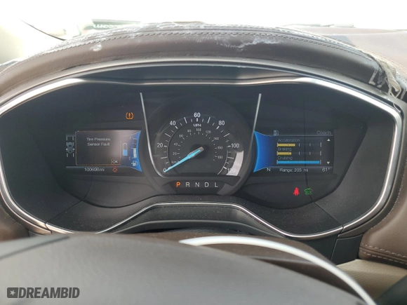 2017 Ford Fusion Energi Titanium with VIN 3FA6P0SUXHR313533, listed as a Copart auction lot 49813215 with 100,698 mi miles and Salvage Title. Bid and sale history available at carsss.com. Image 9.