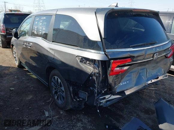 2024 Honda Odyssey EX-L with VIN 5FNRL6H65RB016848, listed as a IAAI auction lot 41762469 with 18,909 mi miles and . Bid and sale history available at DreamBid. Image 3.