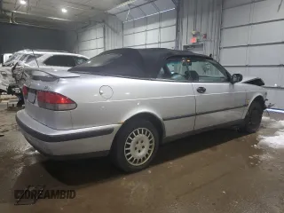 1999 Saab 9-3 SE with VIN YS3DF75PXX7023455, listed as a Copart auction lot 45401015 with 155,954 mi miles and Clean Title. Bid and sale history available at carsss.com. Image 3.