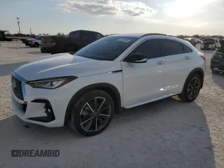 2023 Infiniti QX55 Luxe with VIN 3PCAJ5JR2PF124617, listed as a Copart auction lot 43181985 with 12,809 mi miles and Non repairable. Bid and sale history available at DreamBid. Image 1.