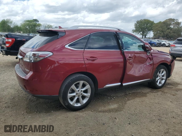2010 Lexus RX 350 with VIN 2T2ZK1BA9AC012910, listed as a Copart auction lot 51829595 with 138,880 mi miles and Salvage Title. Bid and sale history available at carsss.com. Image 3.