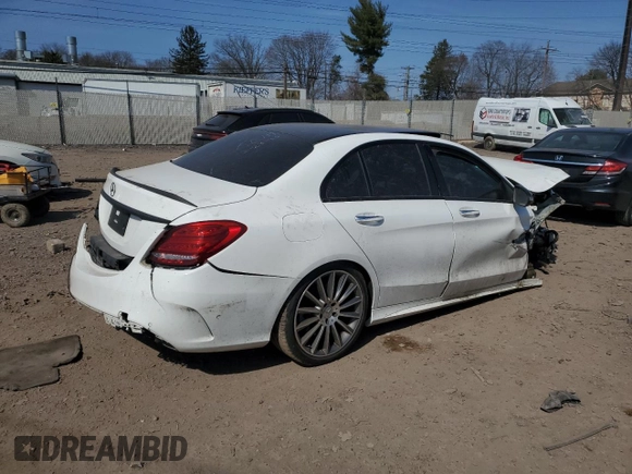 2018 Mercedes-Benz C 43 AMG with VIN 55SWF6EB6JU247434, listed as a Copart auction lot 48540115 with Not Provided miles and Salvage Title. Bid and sale history available at carsss.com. Image 3.