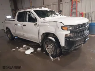 2019 Chevrolet Silverado 1500 Work Truck with VIN 1GCRYAEF3KZ303839, listed as a IAAI auction lot 41575101 with 118,556 mi miles. Bid and sale history available at carsss.com. Image 1.