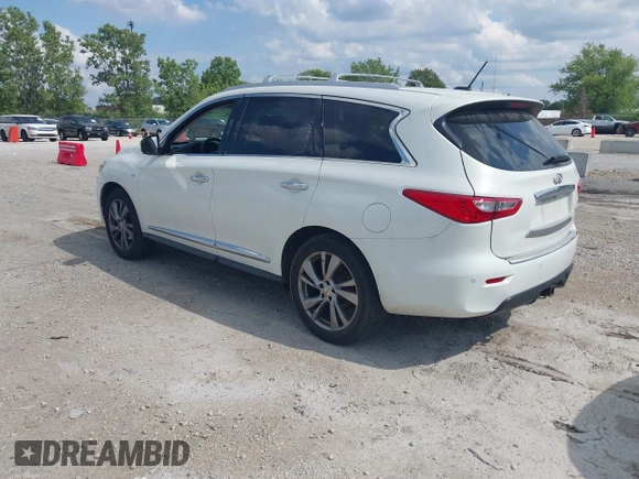 2014 Infiniti QX60 z VIN 5N1AL0MM8EC534325, wystawiony jako IAAI lot #42743994 z przebiegiem 90 233 mil mil oraz . Historia ofert i sprzedaży dostępna na DreamBid. Obrazek 3.