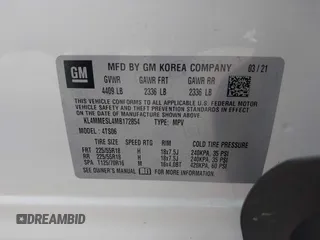 2021 Buick Encore GX Select с VIN KL4MMESL4MB172854, выставлен на аукционе IAAI как лот 42246117 с пробегом 104 445 миль миль и . История ставок и продаж доступна на DreamBid. Изображение 9.