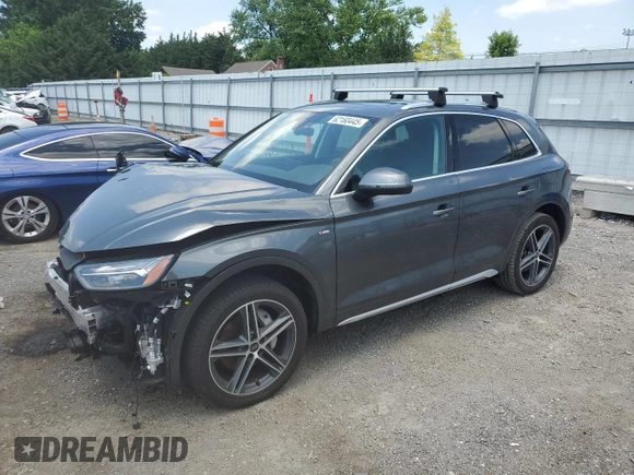 2023 Audi Q5 S line Premium Plus with VIN WA1E2AFY4P2081757, listed as a Copart auction lot 62160445 with 17,676 mi miles and Salvage title. Bid and sale history available at DreamBid. Image 1.
