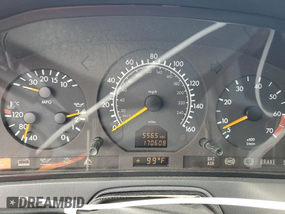 1998 Mercedes-Benz SL-Class with VIN WDBFA67F4WF167194, listed as a Copart auction lot 52867744 with 170,608 mi miles and Salvage Title. Bid and sale history available at carsss.com. Image 9.