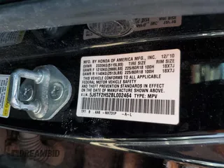 2011 Honda Accord Crosstour EX-L with VIN 5J6TF2H52BL002464, listed as a Copart auction lot 46352045 with 316,946 mi miles and Salvage Title. Bid and sale history available at carsss.com. Image 13.