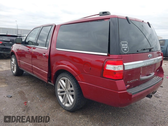 2015 Ford Expedition EL Platinum with VIN 1FMJK1LT0FEF40482, listed as a IAAI auction lot 41283403 with 193,115 mi miles. Bid and sale history available at carsss.com. Image 3.