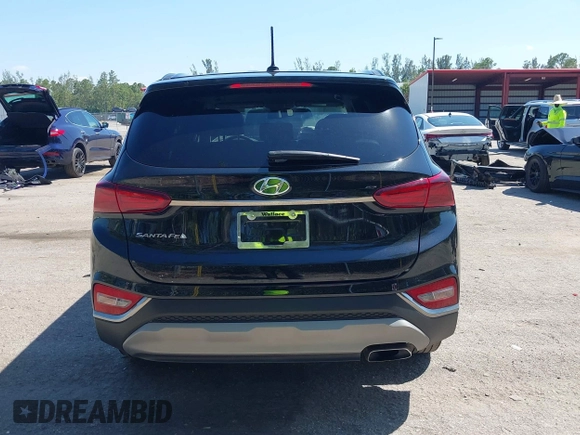2019 Hyundai Santa Fe SE with VIN 5NMS23AD4KH088902, listed as a IAAI auction lot 42044465 with 34,302 mi miles and . Bid and sale history available at DreamBid. Image 16.