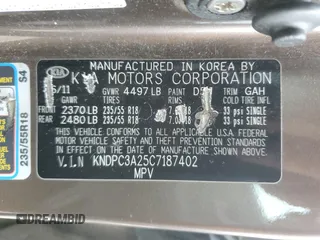 2012 Kia Sportage EX z VIN KNDPC3A25C7187402, wystawiony jako Copart lot #57853615 z przebiegiem 175 903 mil mil oraz Szkoda całkowita • Salvage title. Historia ofert i sprzedaży dostępna na DreamBid. Obrazek 13.
