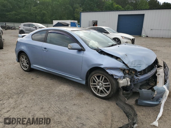 2008 Scion tC Spec with VIN JTKDE167180226016, listed as a Copart auction lot 53718005 with 117,463 mi miles and Salvage Title. Bid and sale history available at DreamBid. Image 4.