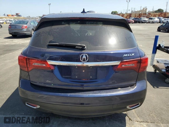 2014 Acura MDX Technology with VIN 5FRYD3H46EB005081, listed as a Copart auction lot 57799425 with 208,568 mi miles and Salvage title. Bid and sale history available at DreamBid. Image 6.