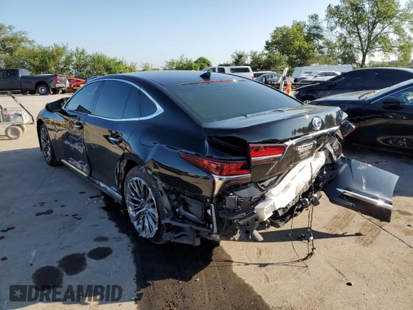 2019 Lexus LS with VIN JTHCYLFF0K5001561, listed as a Copart auction lot 55027652 with 11,256 mi miles and . Bid and sale history available at DreamBid. Image 3.