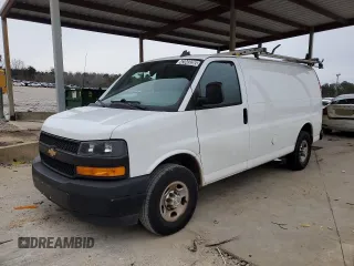 2020 Chevrolet Express Cargo Van with VIN 1GCWGAFP3L1263369, listed as a Copart auction lot 42049285 with 0 mi miles and Clean Title. Bid and sale history available at carsss.com. Image 1.