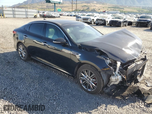 2018 Kia Optima SX with VIN 5XXGV4L26JG206377, listed as a Copart auction lot 58848385 with Not provided miles and Salvage title. Bid and sale history available at DreamBid. Image 4.