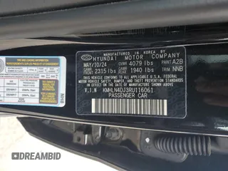 2024 Hyundai Elantra Limited z VIN KMHLN4DJ3RU116061, wystawiony jako Copart lot #81118414 z przebiegiem 6 256 mil mil oraz Szkoda całkowita • Salvage title. Historia ofert i sprzedaży dostępna na DreamBid. Obrazek 12.