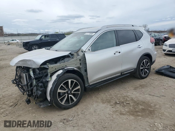 2019 Nissan Rogue SL with VIN 5N1AT2MT8KC786039, listed as a Copart auction lot 51773095 with 33,735 mi miles and Salvage Title. Bid and sale history available at DreamBid. Image 1.