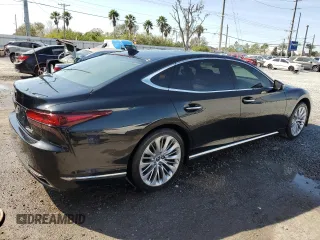 2022 Lexus LS with VIN JTHD51FF2N5016858, listed as a Copart auction lot 43971535 with 21,022 mi miles and Salvage Title. Bid and sale history available at carsss.com. Image 3.