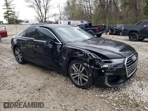 2019 Audi A6 Premium with VIN WAUK2AF24KN064126, listed as a Copart auction lot 53026015 with 55,664 mi miles and Salvage Title. Bid and sale history available at carsss.com. Image 4.
