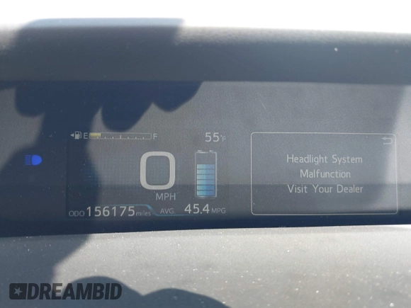 2016 Toyota Prius Two with VIN JTDKBRFU5G3518535, listed as a IAAI auction lot 41829512 with 156,175 mi miles. Bid and sale history available at carsss.com. Image 7.