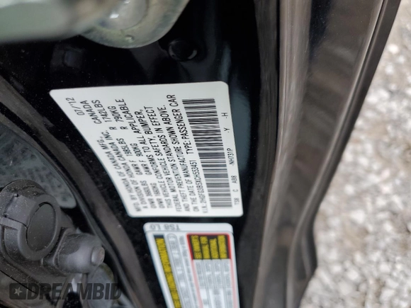 2012 Honda Civic Cpe LX with VIN 2HGFG3B5XCH553451, listed as a Copart auction lot 51416055 with 89,845 mi miles and Salvage Title. Bid and sale history available at carsss.com. Image 14.