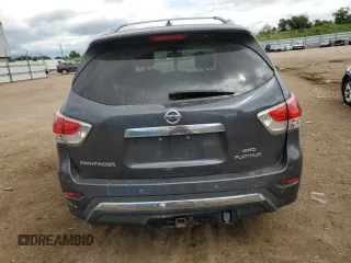 2013 Nissan Pathfinder Platinum with VIN 5N1AR2MM1DC613750, listed as a Copart auction lot 61390135 with 150,007 mi miles and Salvage title. Bid and sale history available at DreamBid. Image 6.