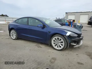 2022 Tesla Model 3 Long Range with VIN 5YJ3E1EB6NF190460, listed as a Copart auction lot 46476165 with 65,312 mi miles and Salvage Title. Bid and sale history available at carsss.com. Image 4.