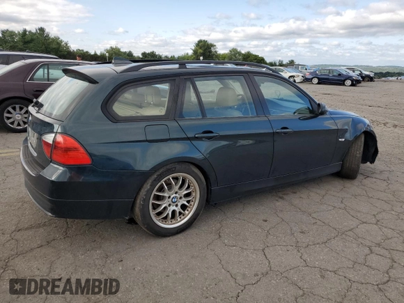 2007 BMW 3 Series 328i with VIN WBAVS13537FX15839, listed as a Copart auction lot 66952054 with 211,112 mi miles and Salvage Title. Bid and sale history available at carsss.com. Image 3.