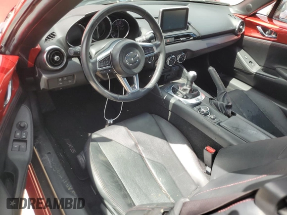 2017 Mazda MX-5 Miata RF Grand Touring with VIN JM1NDAM71H0106167, listed as a Copart auction lot 74099534 with 0 mi miles and Non Repairable. Bid and sale history available at carsss.com. Image 8.