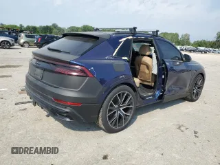 2021 Audi Q8 Prestige with VIN WA1FVAF13MD027865, listed as a Copart auction lot 61099344 with 41,905 mi miles and Salvage title. Bid and sale history available at DreamBid. Image 3.
