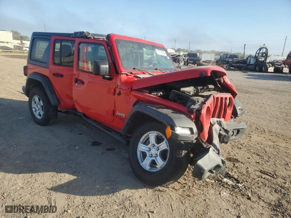 2018 Jeep Wrangler Unlimited Sport with VIN 1C4HJXDG4JW273859, listed as a Copart auction lot 77778124 with 93,984 mi miles and Salvage Title. Bid and sale history available at carsss.com. Image 4.