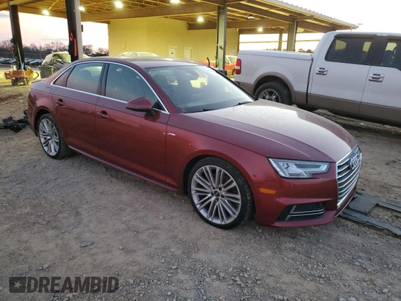 2018 Audi A4 Premium Plus with VIN WAULMAF48JN009435, listed as a Copart auction lot 89371525 with 67,758 mi miles and Salvage Title. Bid and sale history available at carsss.com. Image 4.