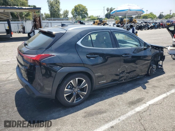 2020 Lexus UX 250h with VIN JTHX9JBH2L2034610, listed as a Copart auction lot 62195585 with 24,992 mi miles and Salvage title. Bid and sale history available at DreamBid. Image 3.