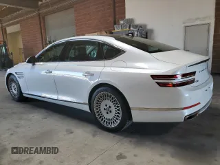 2022 Genesis G80 2.5T with VIN KMTGB4SC7NU092264, listed as a Copart auction lot 64142425 with 72,389 mi miles and Salvage title. Bid and sale history available at DreamBid. Image 2.