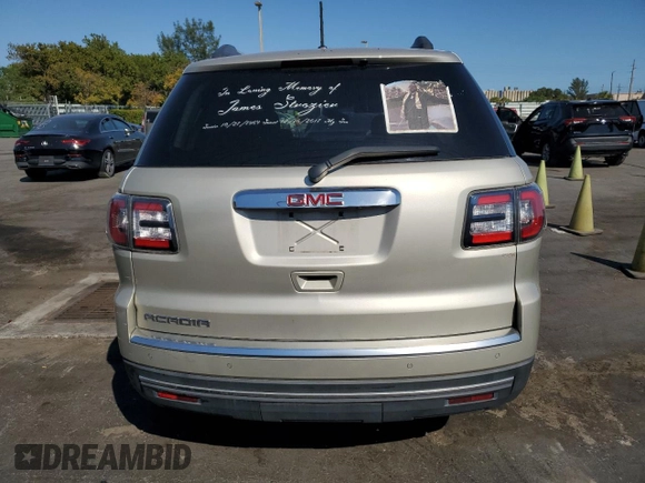 2015 GMC Acadia SLE with VIN 1GKKRNED0FJ193006, listed as a Copart auction lot 48590565 with 72,446 mi miles and Salvage Title. Bid and sale history available at DreamBid. Image 6.