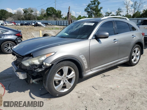 2009 Infiniti FX35 with VIN JNRAS18U29M104328, listed as a Copart auction lot 71885464 with 183,682 mi miles and Salvage Title. Bid and sale history available at carsss.com. Image 1.