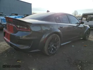 2022 Dodge Charger SRT Hellcat Widebody with VIN 2C3CDXL97NH155124, listed as a Copart auction lot 82694254 with 27,678 mi miles and Salvage Title. Bid and sale history available at carsss.com. Image 3.