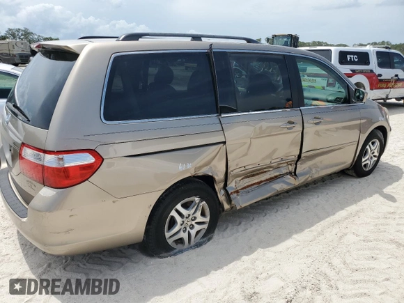 2006 Honda Odyssey EX with VIN 5FNRL38476B459124, listed as a Copart auction lot 76903724 with 94,270 mi miles and Salvage title. Bid and sale history available at DreamBid. Image 3.
