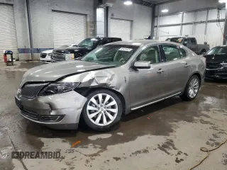 2015 Lincoln MKS with VIN 1LNHL9DK9FG604667, listed as a Copart auction lot 48424435 with 72,595 mi miles and Salvage Title. Bid and sale history available at carsss.com. Image 1.
