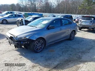 2023 Kia Forte GT-Line with VIN 3KPF54AD0PE556878, listed as a IAAI auction lot 41649571 with 38,041 mi miles. Bid and sale history available at carsss.com. Image 2.