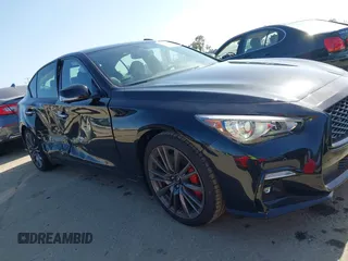 2024 Infiniti Q50 Red Sport 400 with VIN JN1FV7DP6RM660306, listed as a IAAI auction lot 42272726 with 962 mi miles and . Bid and sale history available at DreamBid. Image 13.