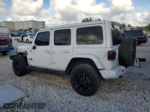 2023 Jeep Wrangler Sahara with VIN 1C4HJXEN3PW634598, listed as a Copart auction lot 44504005 with 17,548 mi miles and Salvage Title. Bid and sale history available at carsss.com. Image 2.