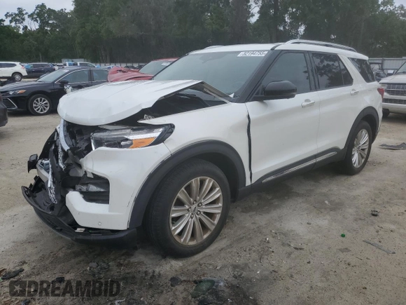 2021 Ford Explorer Limited with VIN 1FMSK7FH8MGA52252, listed as a Copart auction lot 52194755 with 59,484 mi miles and Salvage Title. Bid and sale history available at carsss.com. Image 1.