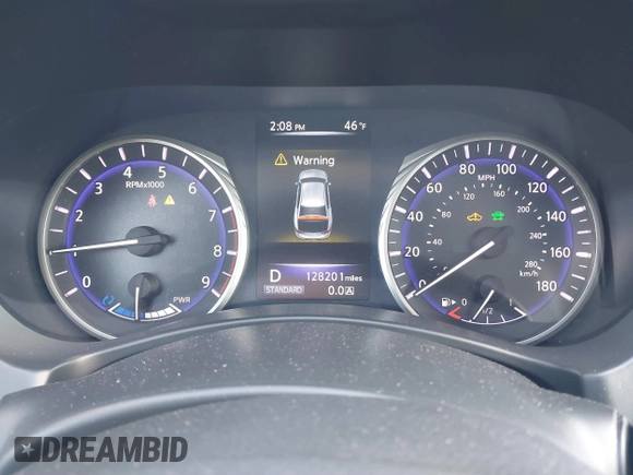 2014 Infiniti Q50 Hybrid Sport with VIN JN1AV7AR7EM703030, listed as a IAAI auction lot 41661844 with 128,202 mi miles. Bid and sale history available at carsss.com. Image 7.