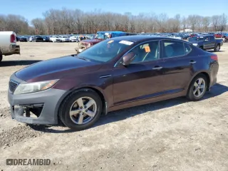 2015 Kia Optima LX with VIN 5XXGM4A74FG471579, listed as a Copart auction lot 46442285 with 223,773 mi miles and Salvage Title. Bid and sale history available at carsss.com. Image 1.