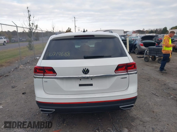 2023 Volkswagen Atlas SE with VIN 1V2KP2CA9PC556898, listed as a IAAI auction lot 40714688 with 53,598 mi miles and . Bid and sale history available at DreamBid. Image 16.